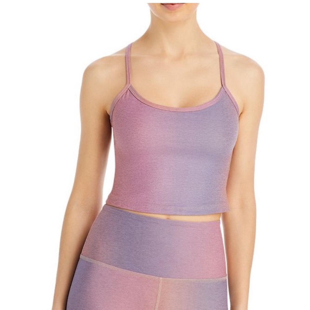 Beyond Yoga Spacedye Slim Racerback Cropped Tank Chai Jewel Prismatic Medium